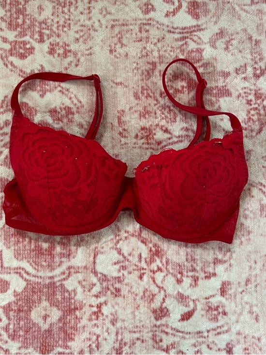 PINK Victoria's Secret Other - PINK Victoria's Secret Red Lace Underwire Date Push Up Bra
